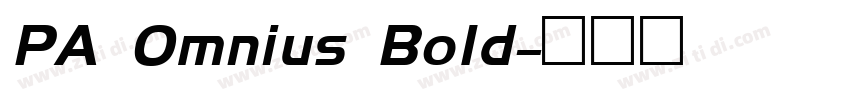 PA Omnius Bold字体转换